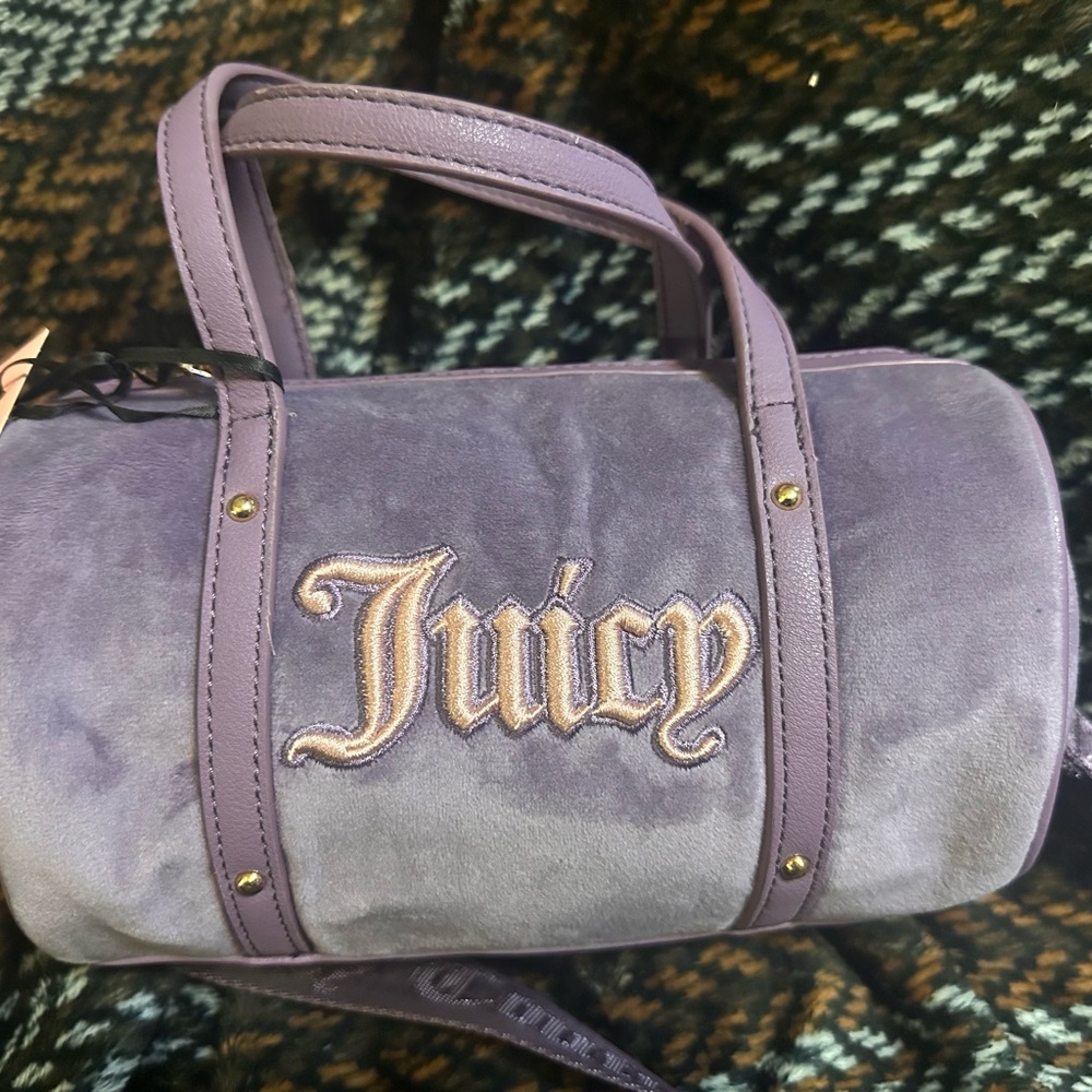 NWT Juicy Couture Dusty Violet Queen Of Everything Mini Barrel Bag​